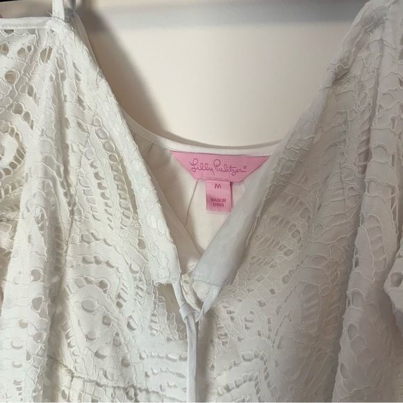 Lilly Pulitzer White Lace Dress Size M - Picture 3 of 7